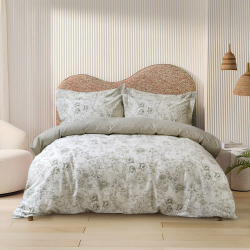 Постельное белье сатин Lotus Home - Wesiya оливковый евро, , 3