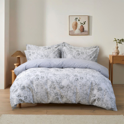 Постельное белье сатин Lotus Home - Wesiya серый евро, , 3