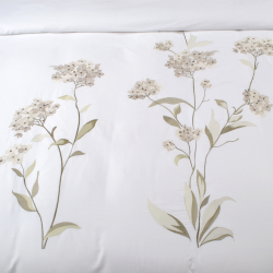 Постельное белье Dantela Vita сатин с вышивкой - Lavinya bej бежевый евро, , 4