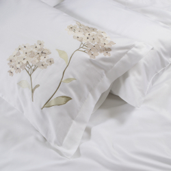 Постельное белье Dantela Vita сатин с вышивкой - Lavinya bej бежевый евро, , 5