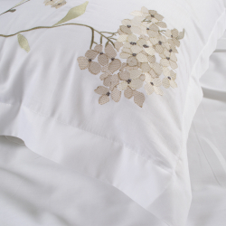 Постельное белье Dantela Vita сатин с вышивкой - Lavinya bej бежевый евро, , 8