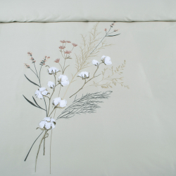 Постельное белье Dantela Vita сатин с вышивкой - Moneda mint ментоловый евро, , 4