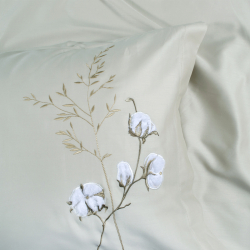 Постельное белье Dantela Vita сатин с вышивкой - Moneda mint ментоловый евро, , 6