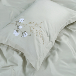 Постельное белье Dantela Vita сатин с вышивкой - Moneda mint ментоловый евро, , 7