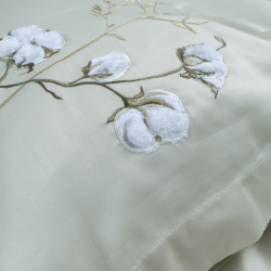 Постельное белье Dantela Vita сатин с вышивкой - Moneda mint ментоловый евро, , 9