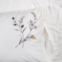 Постельное белье Dantela Vita сатин с вышивкой - Sementa antrasit антрацит евро, , 6