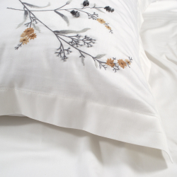 Постельное белье Dantela Vita сатин с вышивкой - Sementa antrasit антрацит евро, , 9