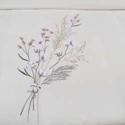 Постельное белье Dantela Vita сатин с вышивкой - Moneda krem кремовый евро, , 4