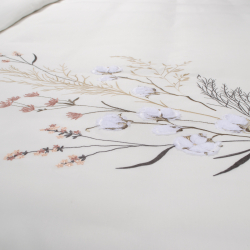 Постельное белье Dantela Vita сатин с вышивкой - Moneda krem кремовый евро, , 8