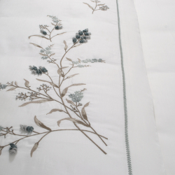 Постельное белье Dantela Vita сатин с вышивкой - Sementa mint ментоловый евро, , 4