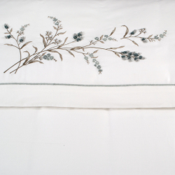 Постельное белье Dantela Vita сатин с вышивкой - Sementa mint ментоловый евро, , 8