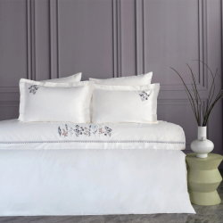 Постельное белье Dantela Vita сатин с вышивкой - Veria antrasit антрацит евро, , 3