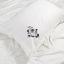 Постельное белье Dantela Vita сатин с вышивкой - Veria antrasit антрацит евро, , 7