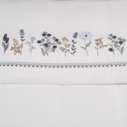 Постельное белье Dantela Vita сатин с вышивкой - Veria antrasit антрацит евро, , 8