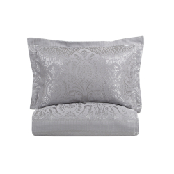 Покрывало жаккард с наволочками Dantela Vita - Hazel a.gri светло-серый евро, , 6