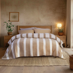 Плед Lotus Home - Infinity Stripe бежевый 200*220, , 3