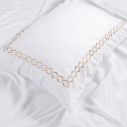 Постельное белье Dantela Vita сатин с вышивкой - Nuans beyaz белый евро, , 7