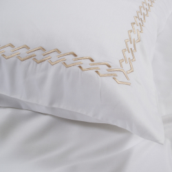 Постельное белье Dantela Vita сатин с вышивкой - Nuans beyaz белый евро, , 8