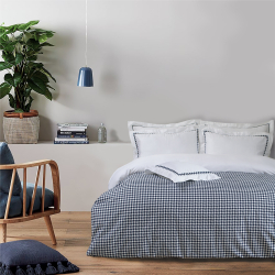 Постельное белье MieCasa сатин - Madison lacivert синий евро, , 3