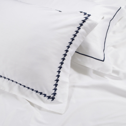 Постельное белье MieCasa сатин - Madison lacivert синий евро, , 4