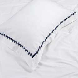 Постельное белье MieCasa сатин - Madison lacivert синий евро, , 5