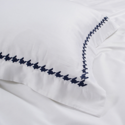 Постельное белье MieCasa сатин - Madison lacivert синий евро, , 8