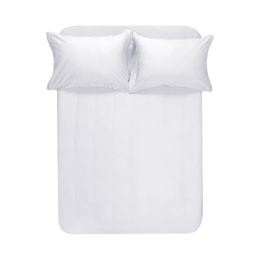 Простынь с наволочками сатин Lotus Home - Dakota Modern белый 240*260+50*70 (2)