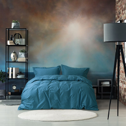 Постельное белье сатин Lotus Home - Dakota Modern синий евро, , 3