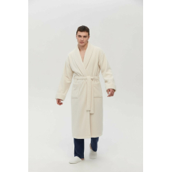 Халат unisex Lotus Home - Bold New Microcotton off white махровый 2XL, , 3