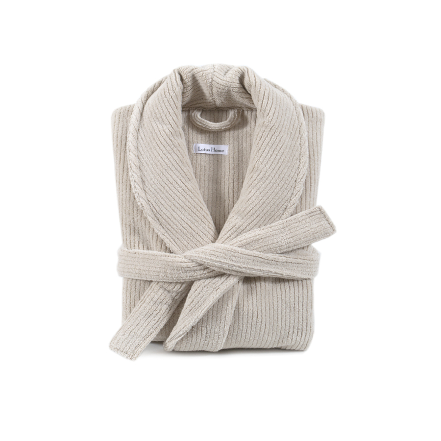 Халат unisex Lotus Home - Bold New Microcotton beige махровый 2XL