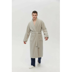 Халат unisex Lotus Home - Bold New Microcotton beige махровый XL, , 3