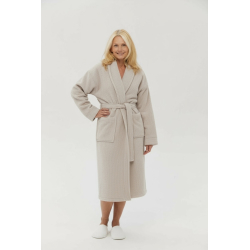 Халат unisex Lotus Home - Bold New Microcotton beige махровый S, , 4