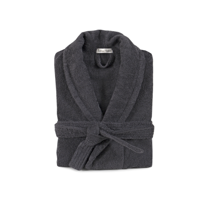 Халат махровый unisex Lotus Home - Basic New Line антрацит M