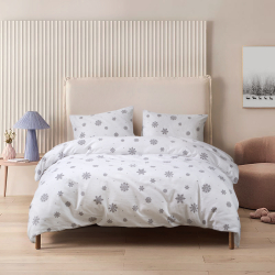 Постельное белье Lotus Home Фланель - Crystal Snow евро, , 3