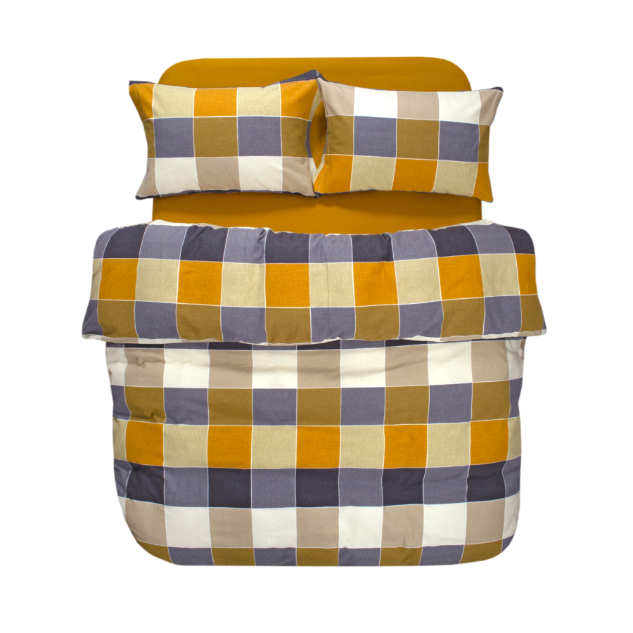 Постельное белье Lotus Home Фланель - Lucca горчичный евро