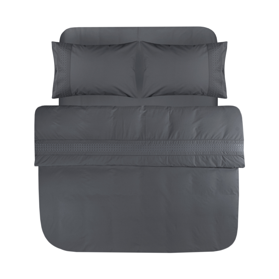 Пододеяльник с наволочками Penelope - Juana anthracite антрацит 200*220+50*70 (2)