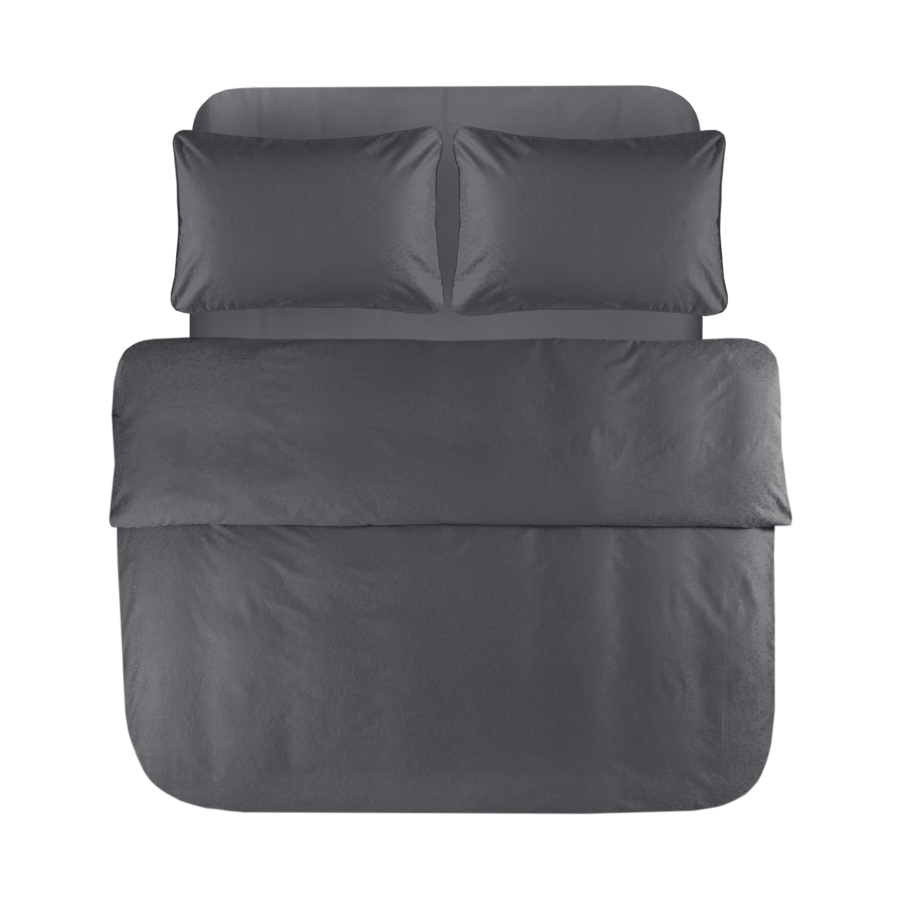 Пододеяльник с наволочками Penelope - Plume anthracite антрацит 200*220+50*70 (2)