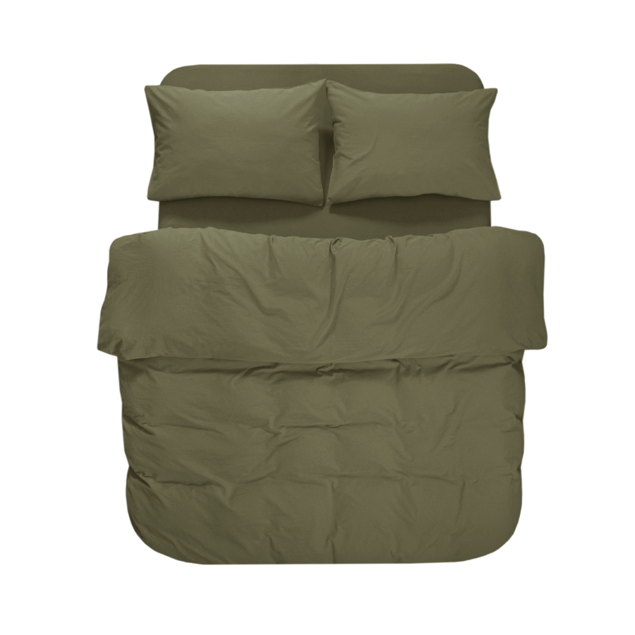 Постельное белье Lotus Home Washed cotton - Kansas зеленый евро