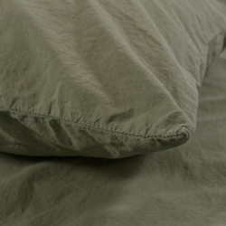 Постельное белье Lotus Home Washed cotton - Kansas зеленый евро, , 4