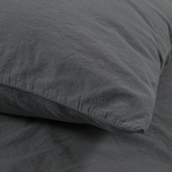 Постельное белье Lotus Home Washed cotton - Kansas антрацит евро, , 4