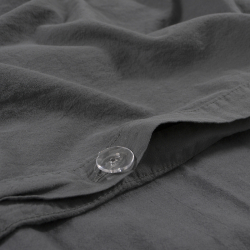 Постельное белье Lotus Home Washed cotton - Kansas антрацит евро, , 5