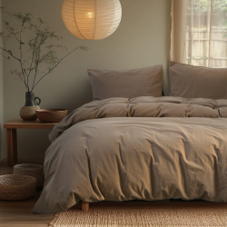 Постельное белье Lotus Home Washed cotton - Kansas коричневый евро, , 3