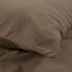 Постельное белье Lotus Home Washed cotton - Kansas коричневый евро, , 4