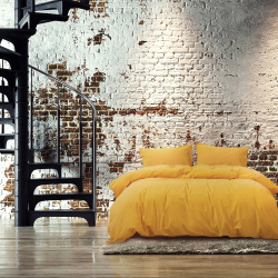 Постельное белье Lotus Home Washed cotton - Kansas желтый евро, , 3