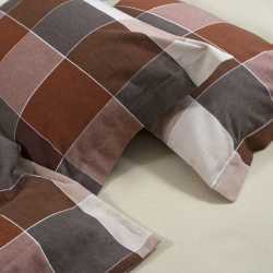 Постельное белье Lotus Home Фланель - Lucca коричневый евро, , 4