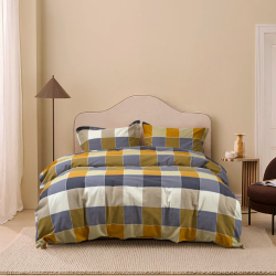 Постельное белье Lotus Home Фланель - Lucca горчичный евро, , 3