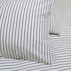 Простынь на резинке с наволочками Lotus Home - Timeless антрацит 160*200+50*70 (2), , 4