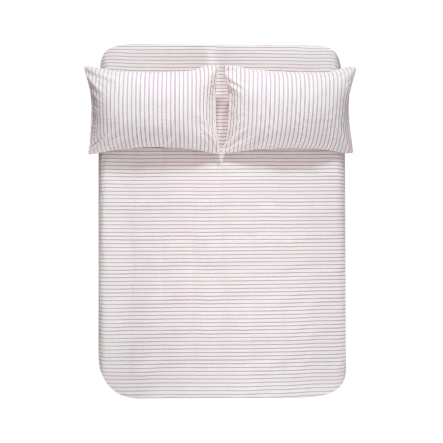 Простынь на резинке с наволочками Lotus Home - Timeless розовый 160*200+50*70 (2)