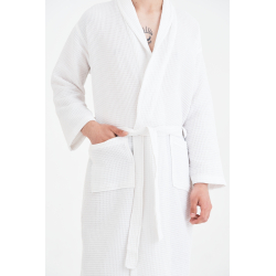 Халат Lotus Home - Waffle white M, , 6