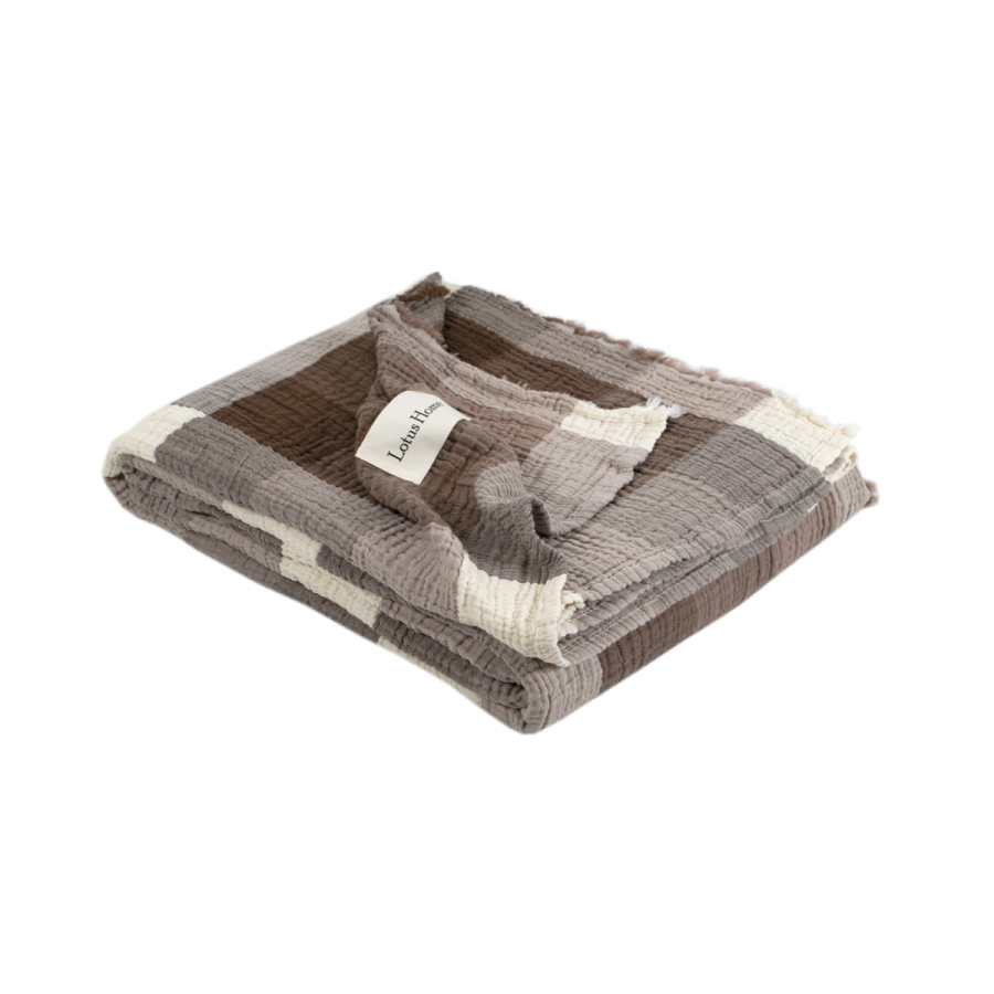 Покрывало Lotus Home - Lucca muslin коричневый 240*260